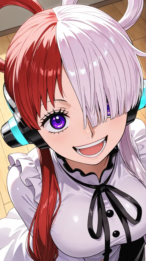uta,one piece,
High quality , best quality , masterpiece, High Resolution , detailed face( LoRA: uta),anatomically correct, detailed hair Style( LoRA: uta),anime Coloring
solo, 1 girl,
headphones,multicolored hair,two-tone hair,white hair,split-color hai...