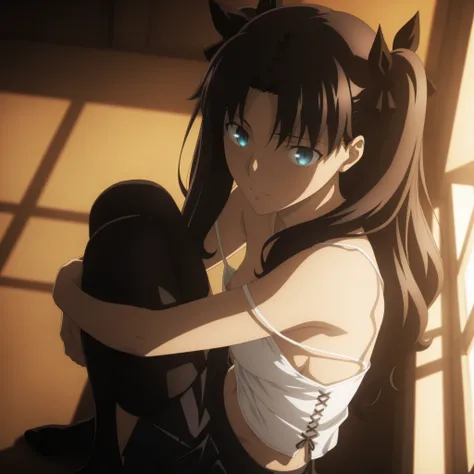 masterpiece, best quality, amazing quality, highres, absurdres, very aesthetic, high resolution, ultra detailed, perfect details, midnight,   , indoors, ufotable style, ((from above, from back)), blue hour, backlight,
 
1girl, ufotable style, anime style, ...