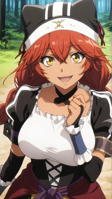 Lupusregina_Beta,
High quality ,  best quality , masterpiece,  High Resolution , detailed face( LoRA: Lupusregina),anatomically correct, detailed hair Style( LoRA: Lupusregina),anime Coloring,screencap
solo, 1 girl,adult
red hair, twin braids, long hair, h...