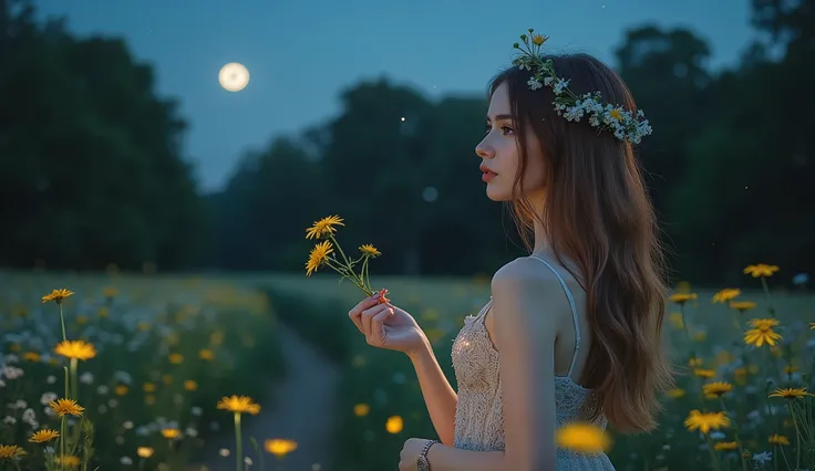 (걸작, best image quality , 8k), real photo , perfection of fashion, full body, faint smile, Exquisitely Painted , Realistic, ultra high definition,ultra high definition, , very detailed, high quality, high detail with stars, High Resolution,Unfocused Back...