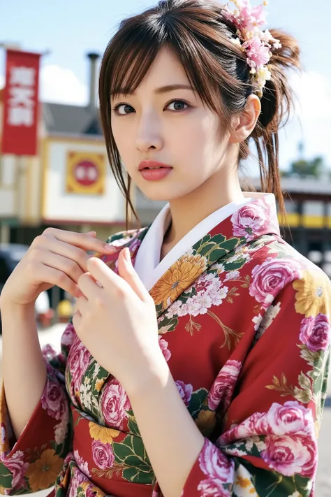 (masterpiece:1.5),beautiful hair,Beautiful Eyes,beautiful lips,Beautiful slender body, popup,(Konno Anna:1.2),(Riho Yoshioka:1.1),(in the Imperial Court:1.3),(Riverside:1.4),bust illustration from the front ,((((An Extraordinary Beauty:1.7)))),(((( kimono,...