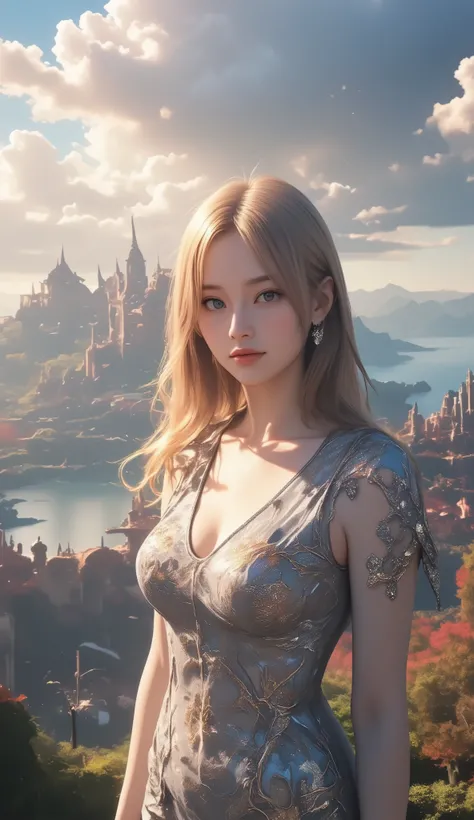 (((( masterpiece)))), (((( top quality)))), ((Alfons Maria Mucha master piece)),erotic, sexy, god秘, god, high resolution,soft focus, fine grain, Detailed Faces, Very detailed facial depiction, detailed eyes 、Detailed Faces、detailed hair 、真珠の様に透き通る肌 、Big Br...