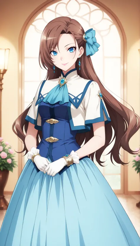 1 female, Pretty beautiful girl, (Catherine Claes, long hair, bangs, brown hair, blue eyes, asymmetrical bangs), Pure Bitch, Captivating Body, Female Curves, skinny, glamorous body standing all over, Nasty Beauty , ( Smile), Sharp Eyes, sling, beautiful li...