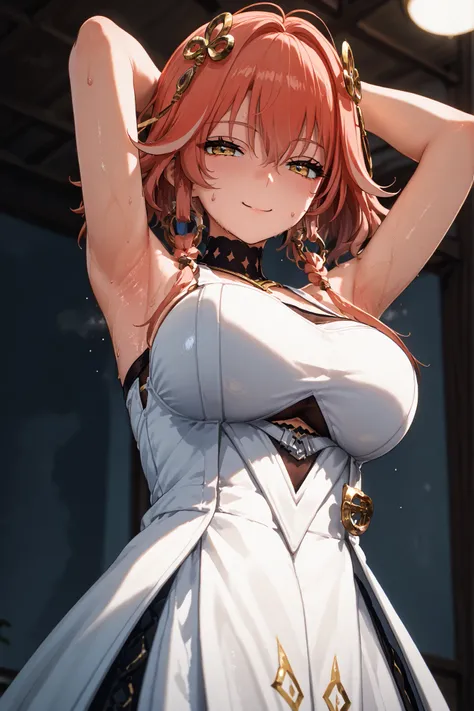score_9, score_8_up , score_7_up , score_6_up , score_5_up ,
(masterpiece, best quality),ultra detailed,
warm lighting, rim light, megami magazine,
BREAK

1 girl,Changli,
huge breasts ,cute face, golden eyes, moist eyes, eyelashes, eye shadow, eyeliners, b...