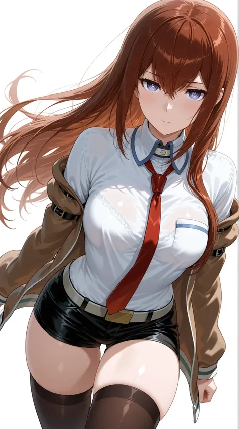 Steins Gate, makise kurisu, white background ,curvy