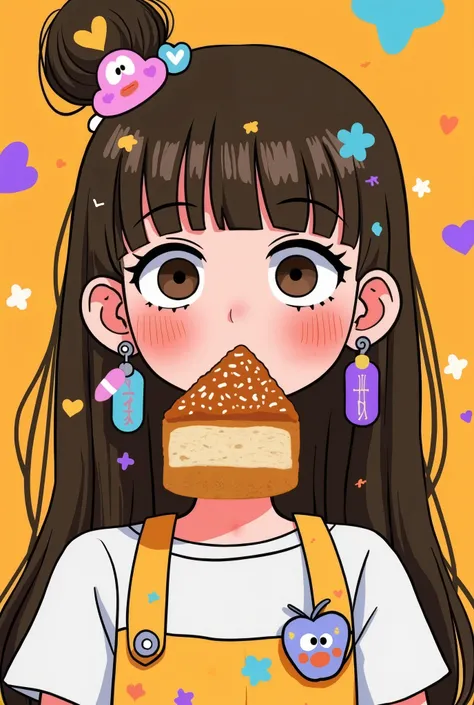 Girl eating cake