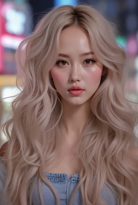 30 years old Blonde Woman,Power the energy ball in the night sky in the city,閃電 she have a hot 沙漏身體 with huge tots and bubble butt, (She is not looking at the camera), Brown eyes, (blonde Long hair), realistic and Fine Face , Beautiful woman , , Fine Fac...