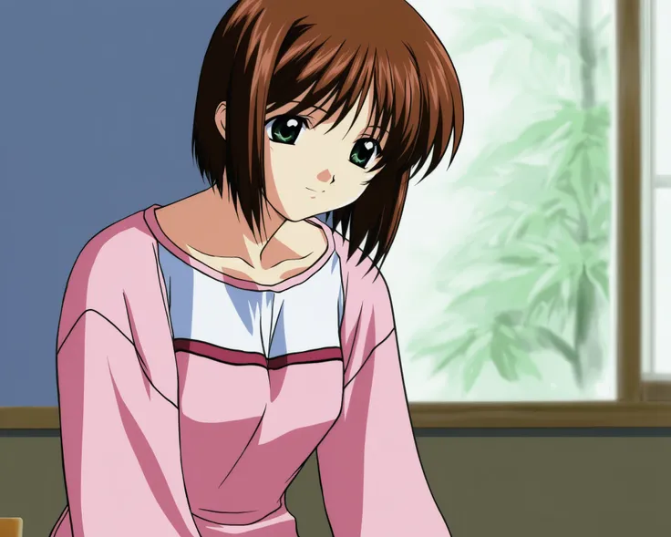 Create a home room in an anime visual novel of the 2000s.The drawing style should be like the 2000s