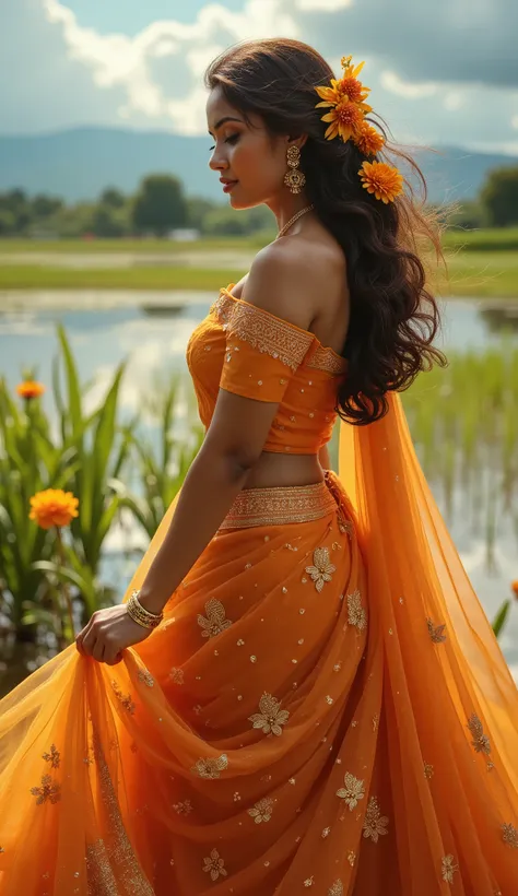 **"September Monsoon Enchantress" – Hyper-Realistic 8K Fantasy Portrait**
*"A breathtaking September Princess emerges from the lingering monsoon mists, her mesmerizing hazel eyes holding the golden warmth of the season's first sunlight breaking through ...