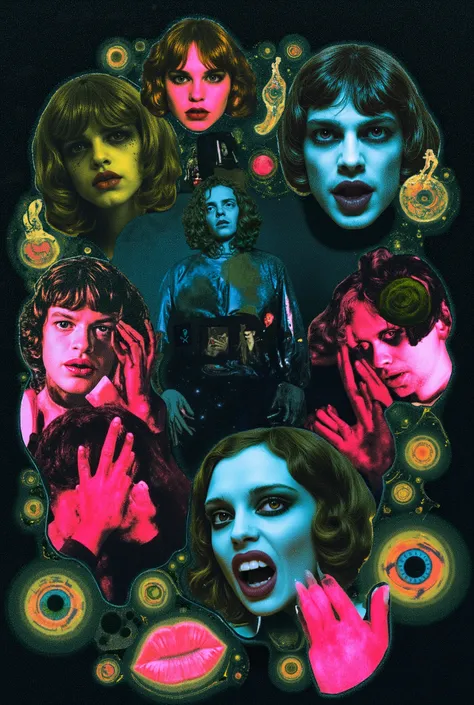 Surrealist Psicopop. intriguing people. film David Lynch — Dreams, Mysteries and Secrets. cinematic. 8K.