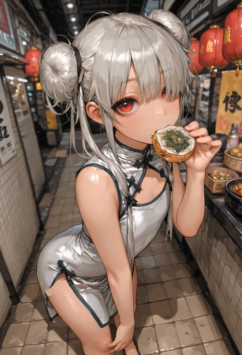 8k、 masterpiece、最High Quality、Highest Level、ultimate image quality、complicated details、high resolution、 depth field、natural light、professional lighting、(1 girl), (dynamic pose:1.3)、Animated works, fight scene, The blathead, (Eating Xiaolongbao:1.3), (Xihu...