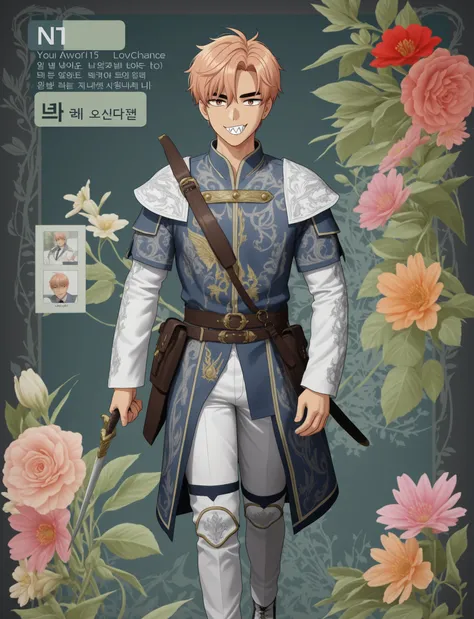 Full hd , 8k , hair adheres to the original photo , lovely face , sharp face , standard , handsome , You can change your pose. , character sheet , Manhwa