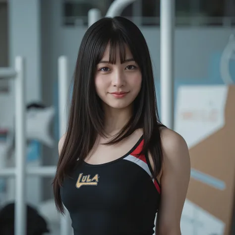 (mature adult woman wearing a leotard1By people),beautiful black hair,With bangs,(((super straight hair))),((long hair)), realistic person images in dark waters,Realism,best quality,mastepeice,top quality,Max Video Quality,highest resolution,FINE DETAILS,B...