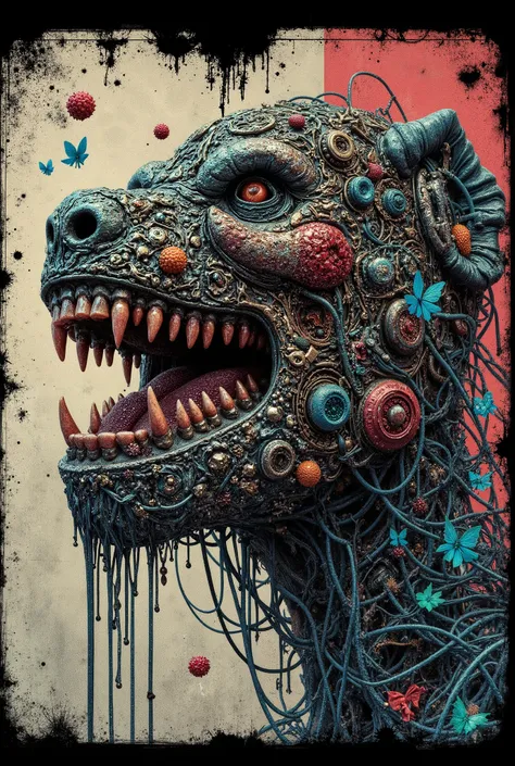 Keir "my father was a toolmaker", Starmer of Endless Keir, terrible teeth in a terrible jaw, glitched and double exposure and corrupted file, wires and endless braces