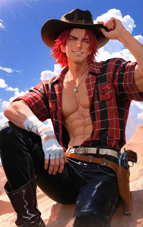 (masterpiece:1.35), (very aesthetic, best quality:1.3), highly detailed, intricate details, absurdres, realistic 3d artstyle, male focus, chiaroscuro, volumetric lighting, backlit, anime artstyle, artistic portrait, creative, unique art, video game, arrid ...