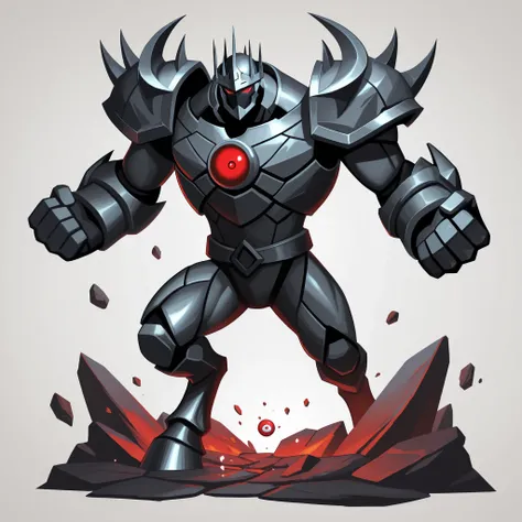 obra-prima, Better Quality, incredible quality, absurdo res, score_9, score_8_acima, score_7_acima, score_6_acima, fonte_anime, 1 monster , gray rock skin, carmesim red fogo, FireElementalIL, fogo(tema), [pedras,  monster , Feral quadracimaedal Fire Monste...