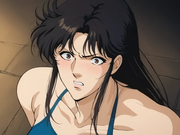 1 girl 2 older men, captive , captured, men hold a girl,
, Hitomi Kisugi hair (cat's eye), beautiful brown emerald eyes, perfect brown eyes, with helmets, tight clothes, blue tights, blue Leggings, blue sexy tight suits, sleeveless, decal, yellow belt...