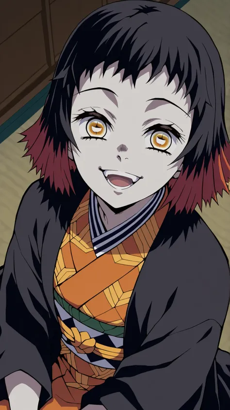 susamaru,kimetsu no yaiba,demon slayer
High quality ,  best quality , masterpiece,  High Resolution , detailed face( LoRA: susamaru),anatomically correct, detailed hair Style( LoRA: susamaru),anime Coloring
solo, 1 girl
short hair, black hair, yellow eyes,...