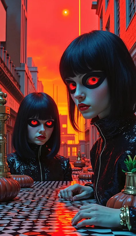 Surrealist Psicopop. intriguing people. Clockwork Orange film. cinematic. 8K.