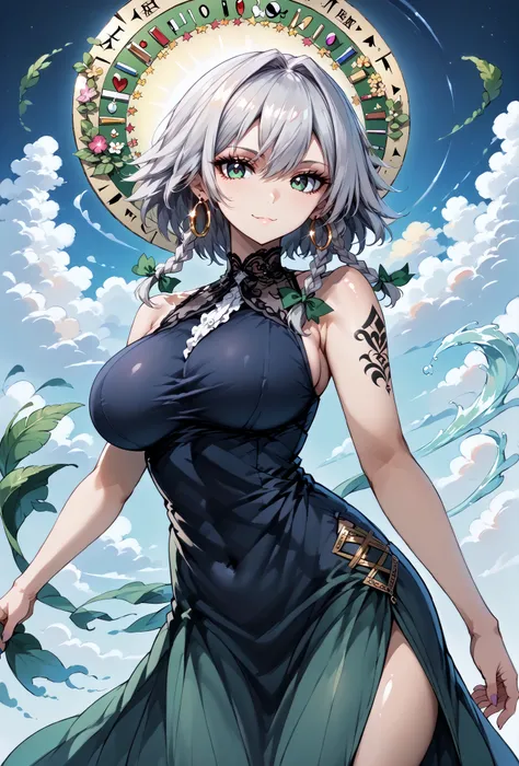 score_9, score_8_up, score_7_up, source_anime, 4K,perfect fingers,(perfect hands, perfect anatomy),prefect lighting, very aesthetic, intricate details,highly detailed background, masterpiece, high quality, best quality,
1girl,solo, izayoi_sakuya,silver hai...