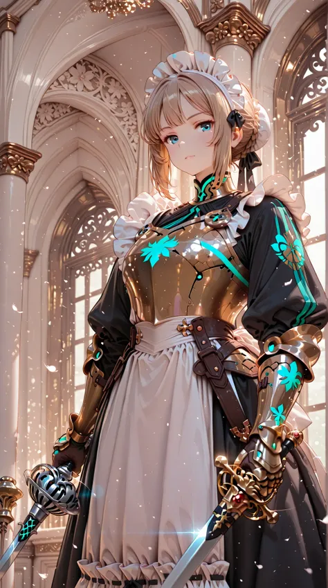 maid, エレガントmaid服, elegant armor, rapier,