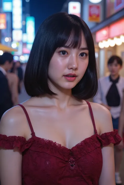 very detailed with bubbles , high resolution, 8k Wallpaper, Perfect Dynamic Composition, Attention to detail , 20 years old, Cute Japanese Woman, Sexy Style , Tokyo , Camera sexy shot
