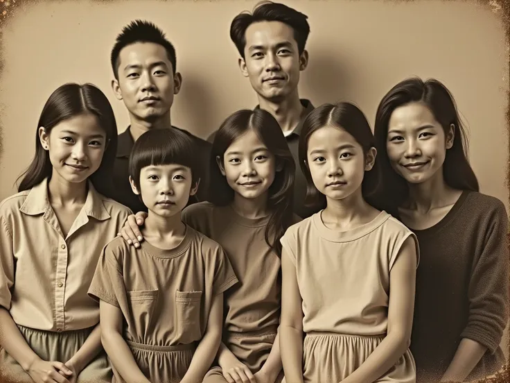 An old group photo of the family