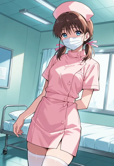 Score_9, score_8_up, score_7_up, source_anime, Kodama Hikaru, solo, brown hair, hair ribbon, ribbon, blue eyes, pink ribbon, low twintails, short twintails, (best quality), (high quality), {masterpiece}, extremely delicate and beautiful, ultra-detailed, be...