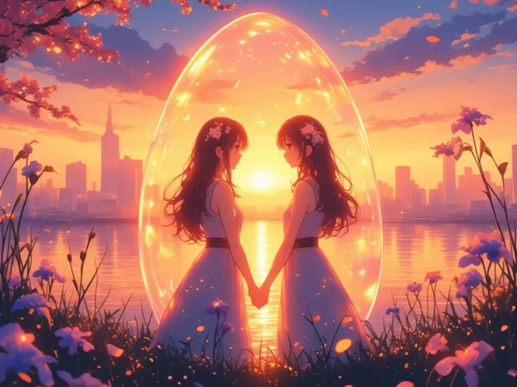 エッグアートと百合