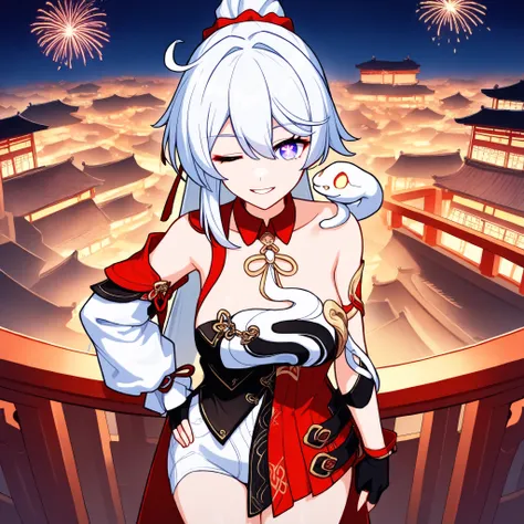 masterpiece, best quality, ultra-detailed, very aesthetic, detailed background, year 2023, very aesthetic, newest, scenery, highres, 4k, absurdres, 8k, colorful,vibrant, glowing, perfect face, 2d, perfect eyes, detailed eyes, 1girl, solo, Chinese new year,...
