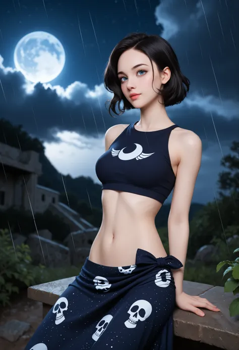 (dark sky, dark env, milky way, galactic sky, stars, moons, mars, stars-mars-planets, clouds, cloudy, rain, storm, black hole, horror env, ghost night, ghostly, rocks, island, night time, motion blur, blurred background, close up), cara,Russian race, Europ...