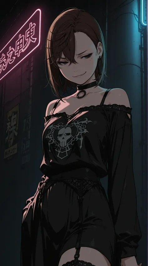 masterpiece:1.2, 8k resolution, ultra-detailed, highly detailed, detailed texture:1.4, Sinozick_illu, cinematic lighting, atmospheric depth, cinematic framing, balanced lighting, soft shadows, Eye-level angle, momo ayase (dandadan), brown hair, short hair,...
