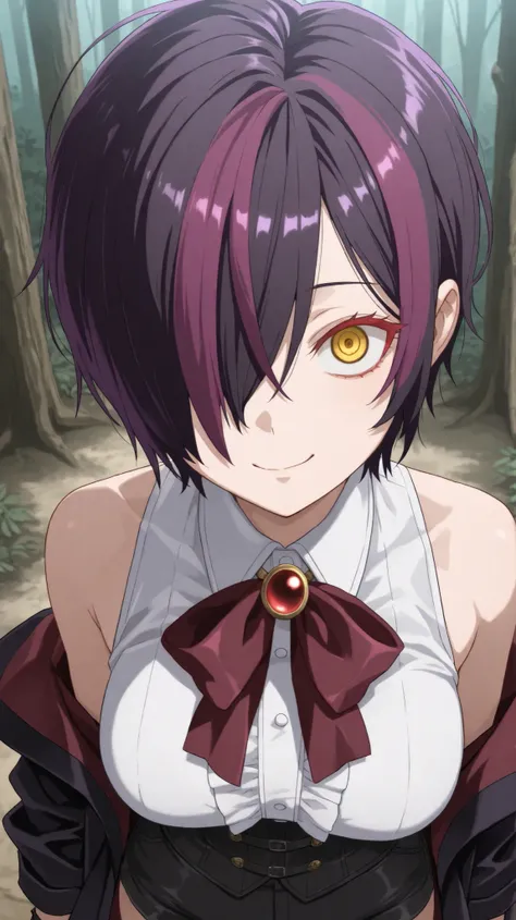 nihiro ,ishura
High quality , best quality , masterpiece, High Resolution , anatomically correct,anime Coloring
Detailed hair color(LoRA:nihilo), Detailed Hairstyle(LoRA:nihilo)
1girl,solo, Cool woman, adult
, black hair, purple hair, streaked hair (hai...