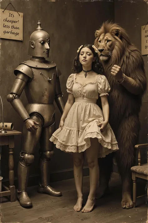 The Wandering Whore of Oz,
antqgldnCE style,
nsfw,
for Adult,
Photorealism,
((A scene from a live-action movie)),
Incredibly detailed,
19th century photo, antique photo, sepia toned photo,
A fable for adults,
Dorothy is a cheerful and beautiful girl,
Do...