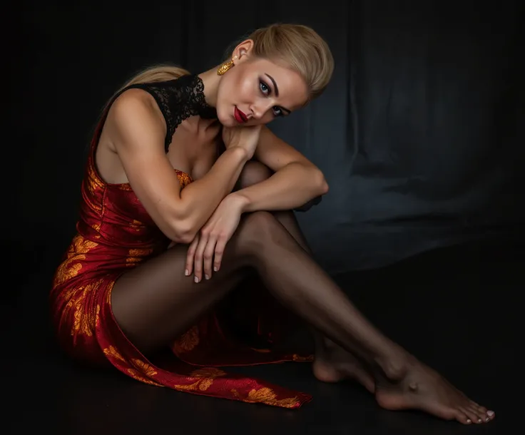 European mature female in a sleeveless crotchless sexy stewardess dress posing for a picture, very attractive and beautiful, elegant seducing pose, beautiful sexy woman photo, sexy girl, very beautiful mature woman, sexy red red sleeveless crotchless sexy ...