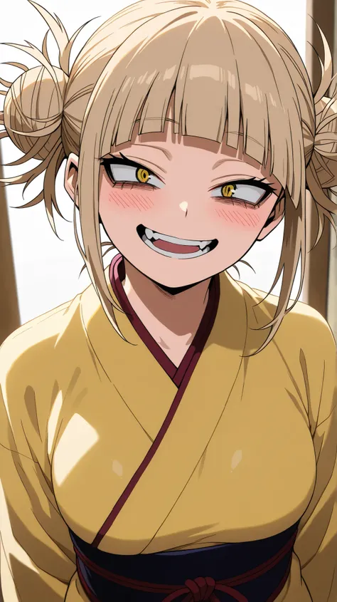 , toga himiko, my hero academia
High quality ,  best quality , masterpiece,  High Resolution , detailed face( LoRA: toga),anatomically correct, detailed hairstyle( LoRA: toga),anime Coloring
solo, 1 girl
bangs, blonde hair, yellow eyes, blunt bangs, hair b...
