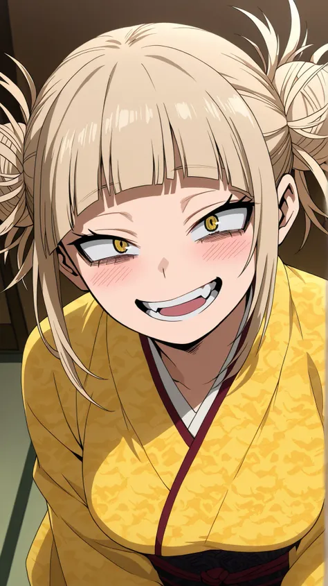 , toga himiko, my hero academia
High quality ,  best quality , masterpiece,  High Resolution , detailed face( LoRA: toga),anatomically correct, detailed hairstyle( LoRA: toga),anime Coloring
solo, 1 girl
bangs, blonde hair, yellow eyes, blunt bangs, hair b...