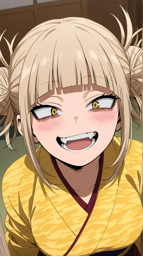, toga himiko, my hero academia
High quality ,  best quality , masterpiece,  High Resolution , detailed face( LoRA: toga),anatomically correct, detailed hairstyle( LoRA: toga),anime Coloring
solo, 1 girl
bangs, blonde hair, yellow eyes, blunt bangs, hair b...