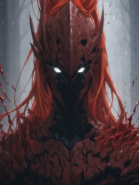 1 , blood_IGRIS, brilliant, white eyes, hull ,vertical facial cucatris