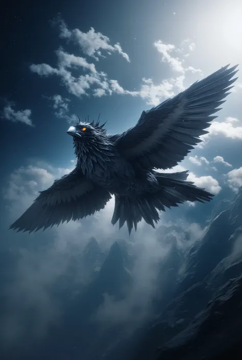 airforce dark egle on air fly cross the clould level