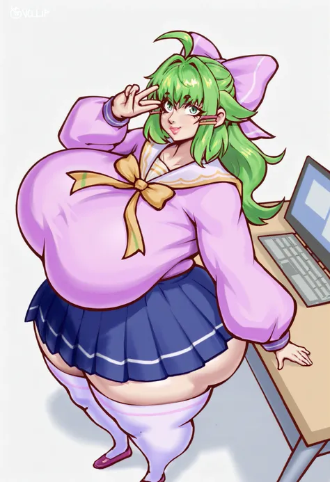 Masterpiece, best quality, high resolution, 1girl, full body shot, (best quality), (ultra-detailed), (masterpiece, best quality:1.3), 1female, adult, hi res, HD, detailed 1girl, anime, mature female, smile, age 30-40, curvy, busty, thick, huge breast, mat...