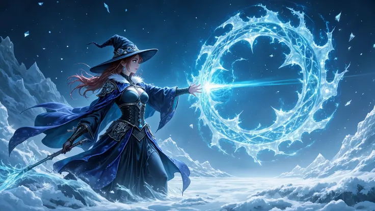 Witch, Witchの帽子, Magic Rod, Daring, Frozen Magic Circle, Frozen World, diamond dust, Impressive