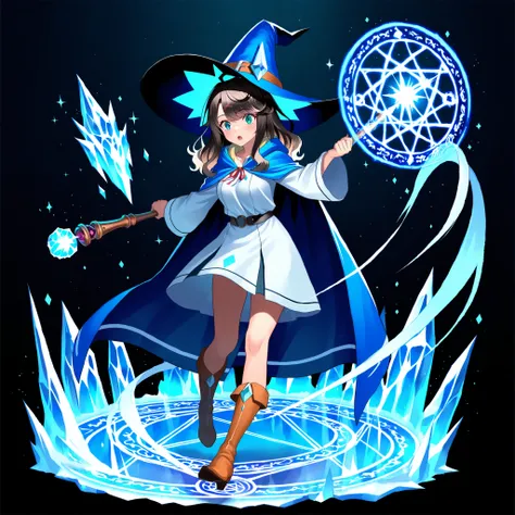 Witch, Witchの帽子, Magic Rod, Daring, Frozen Magic Circle, Frozen World, diamond dust, Impressive