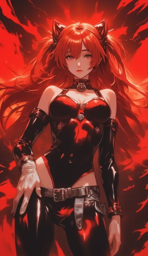 ((Evangelion, Asuka Langley)),1 girl,solo,red background,Cowboy Shots, ,,, score_9,score_8_up,score_7_up,,8k,1 girl to improve Sa,solo,