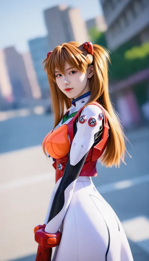 (最高傑作、最高品質、8K), Street fashion in 3025, ((Evangelion, Asuka Langley)),1 girl,solo,,Cowboy Shots, ,,, score_9,score_8_up,score_7_up,,8k,1 girl to improve Sa,solo, erotic, big breasts,