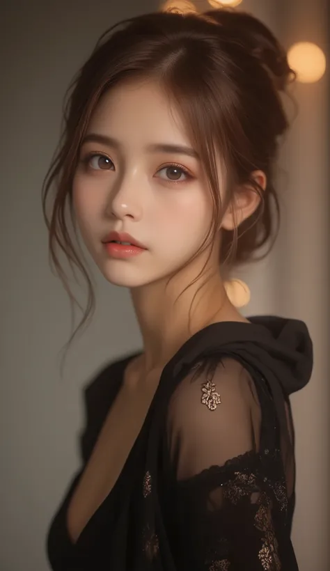 8k,ultra high resolution , best quality, masterpiece,rule of thirds,golden ratio,surreal,pictures, one woman,( girl:1.3),cute,cute顔, Beautiful Eyes in Every Detail , 細かくdetails,mature woman,princess,Full body,black hair,Short layers,ID photo, luxurious an...