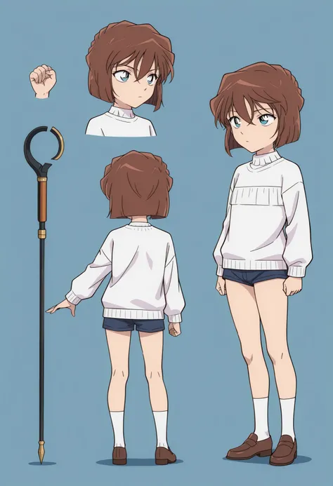 score_9, score_8_up, score_7_up,source_anime, best quality, uncensored,BREAK, 1girl, solo, aiIllustrious, short hair, bangs, blue eyes, brown hair, hair between eyes, bob cut, full body,BREAK,white sweater, sweater, long sleeves,BREAK,multiple views of th...