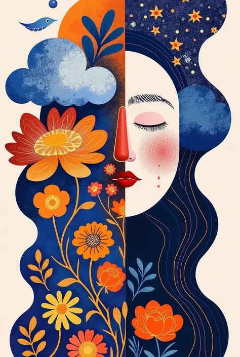 Geometric abstract painting