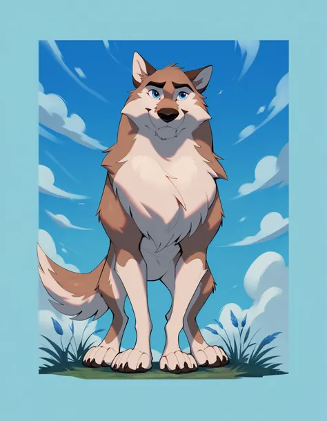 Aleu , bicolor fur,  no people, body fur, wolf, animal, One, blue eyes, duration, full body, animal focus показывает белую киску
