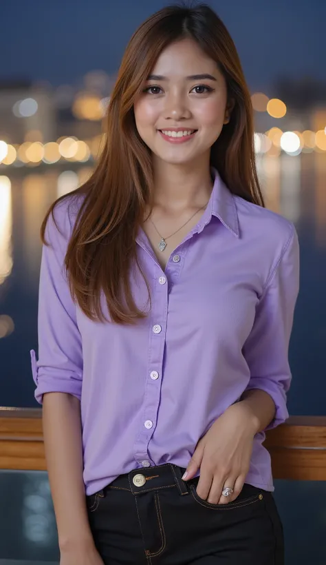 A beautiful indonesian female with long straight hairstyle,25 years old. indonesian face, highly detailed beautiful face and eyes, attractive face, charming face, Full body, perfect body, white skin, medium breasts, anatomically correct, long straight hair...